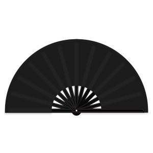 XXL großer Bambusfächer schwarz