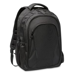 Black 15-inch laptop backpack – 6-compartment backpack with tablet pocket – 33 x 46 cm – 22 liters